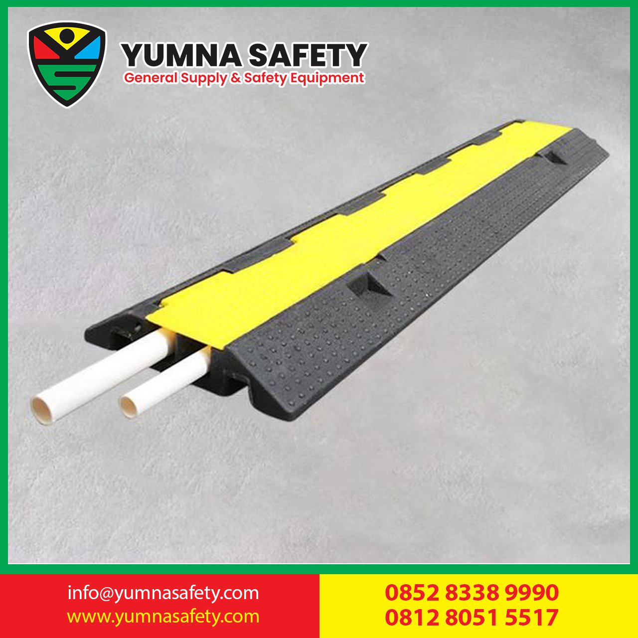 Rubber Cable Protector 2 Line Cable Ramp / Karet Polisi Tidur Pelindung Kabel 2 Jalur
