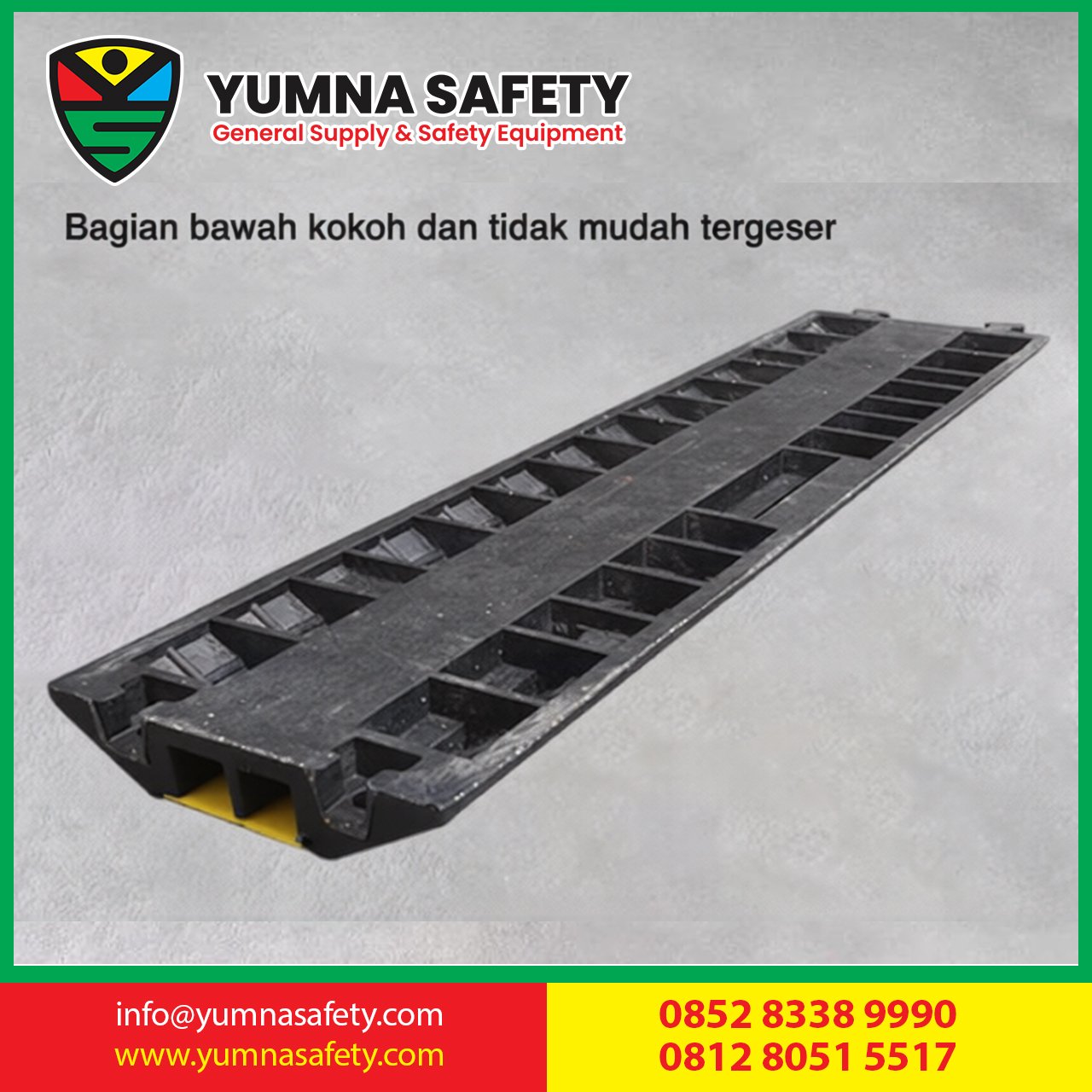 Rubber Cable Protector 2 Line Cable Ramp / Karet Polisi Tidur Pelindung Kabel 2 Jalur