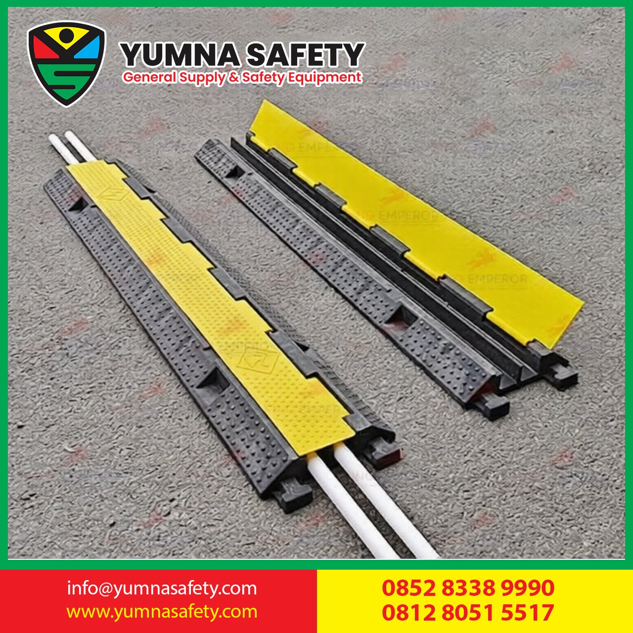 Rubber Cable Protector 2 Line Cable Ramp / Karet Polisi Tidur Pelindung Kabel 2 Jalur