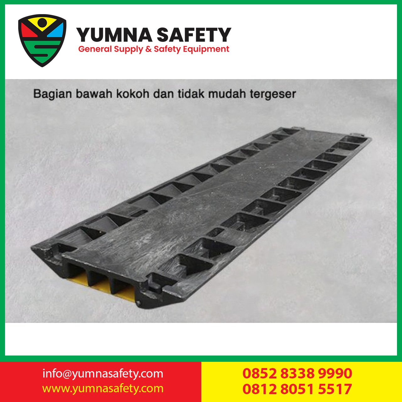 Rubber Cable Protector 3 Line Cable Ramp / Karet Polisi Tidur Pelindung Kabel 3 Jalur