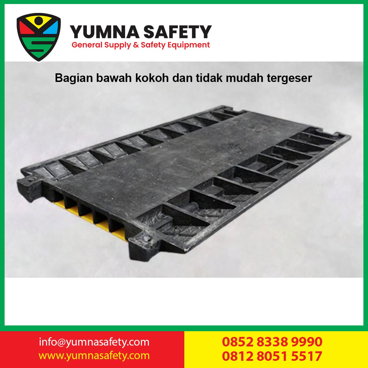 Rubber Cable Protector 5 Line Cable Ramp / Karet Polisi Tidur Pelindung Kabel 5 Jalur