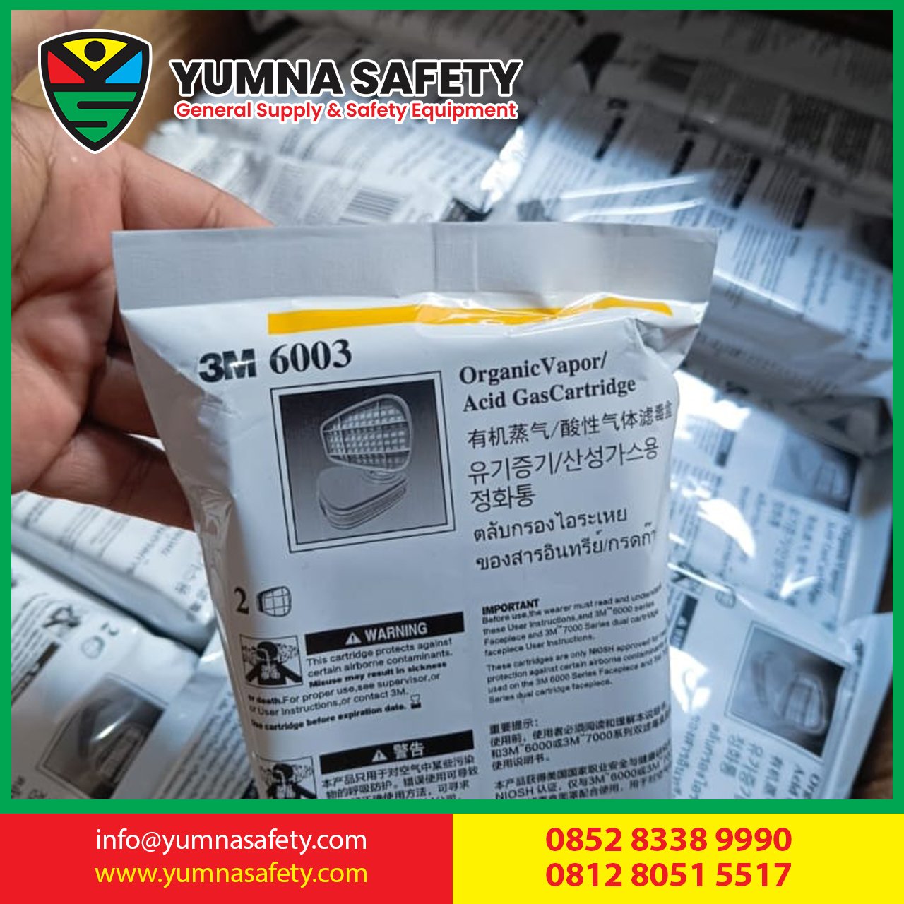 catridge respirator 3m 6003 Made in korea