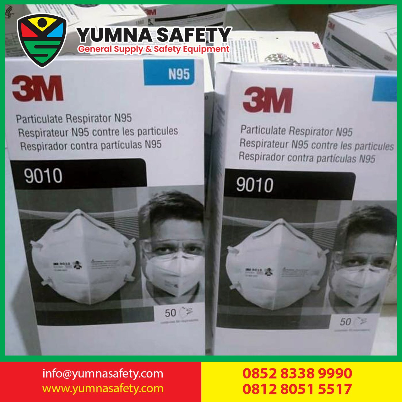 Masker N95 9010 original 50 pcs 3M