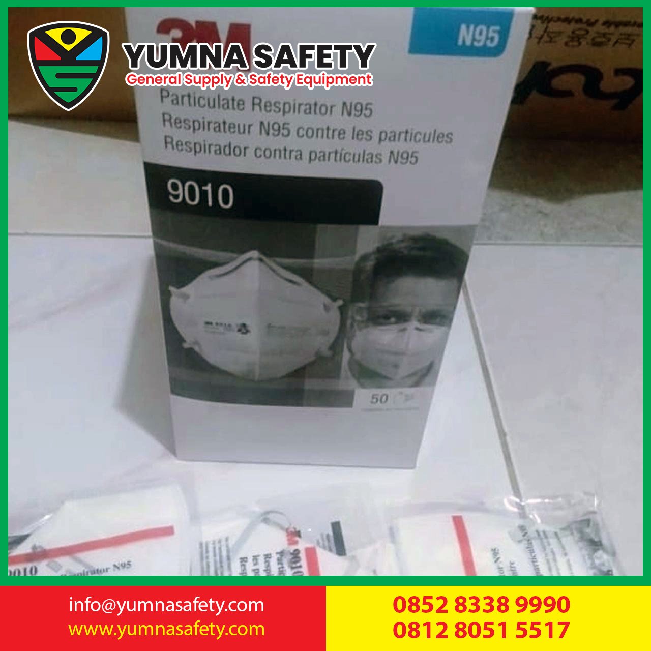 Masker N95 9010 original 50 pcs 3M