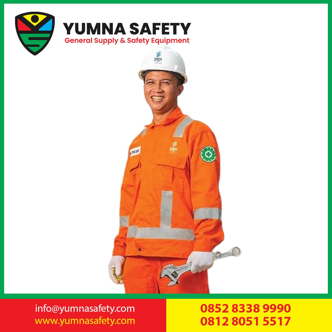 Seragam atau baju kerja Perusahaan Gas Negara (PGN) Nomex 3a local