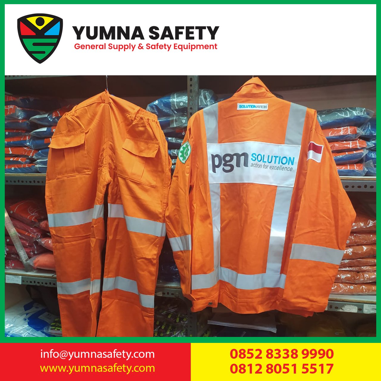 Seragam atau baju kerja Perusahaan Gas Negara (PGN) Nomex 3a local