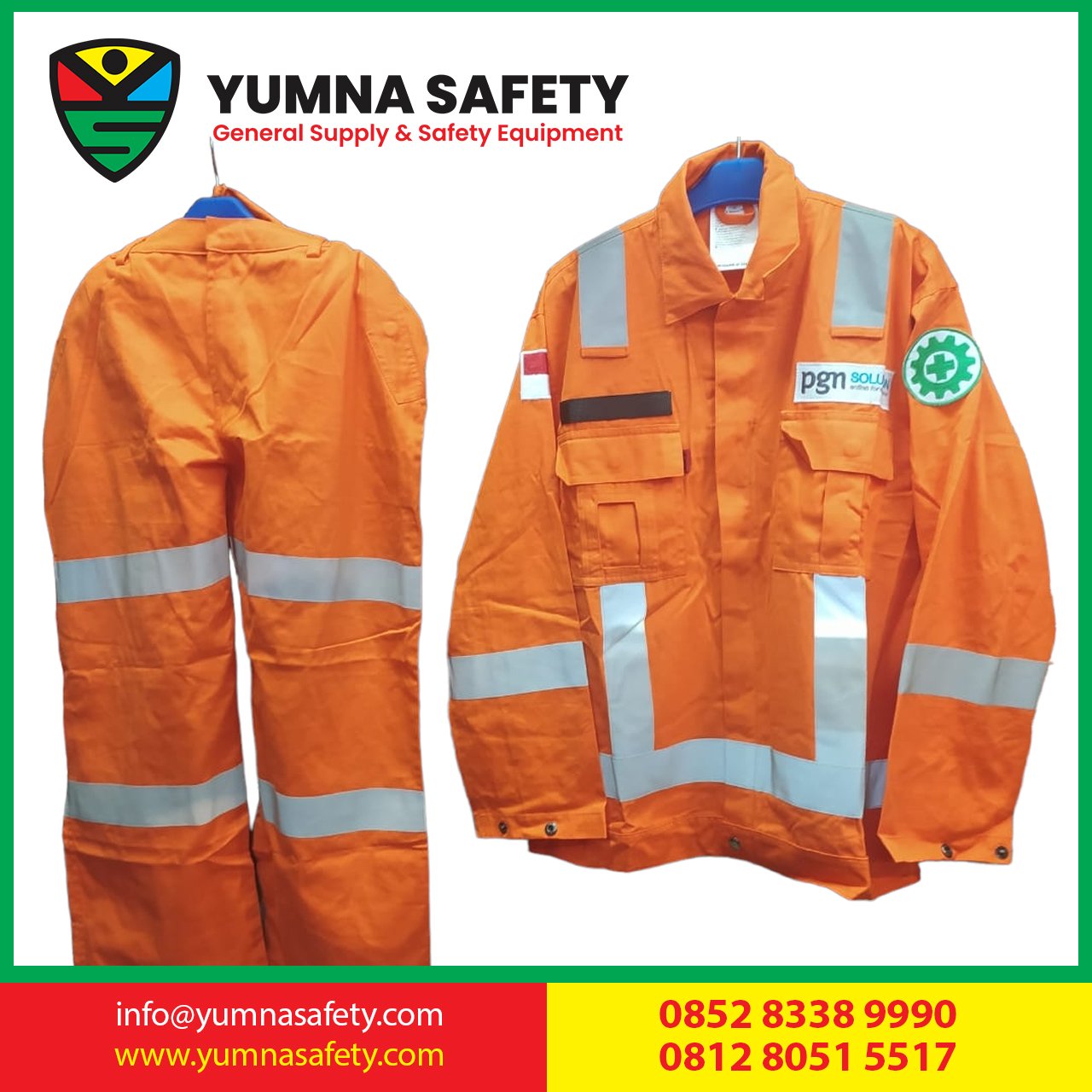 Seragam atau baju kerja Perusahaan Gas Negara (PGN) Nomex 3a local