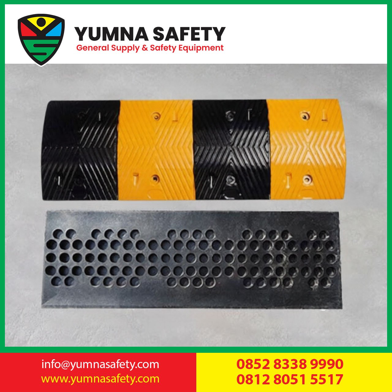 Rubber Speedbump 1M 5CM / Karet Polisi Tidur 1M 5CM - T5CM Tanpa Dynabolt