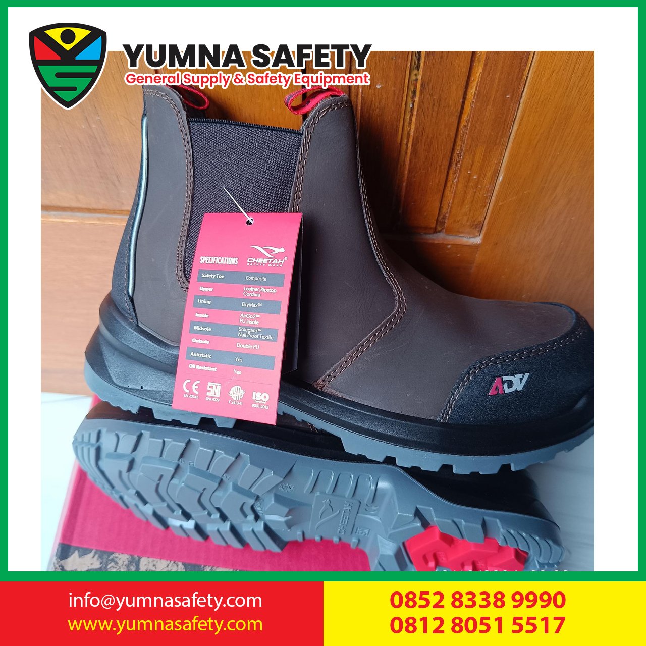 sepatu safety cheetah adv 6110 c pardus