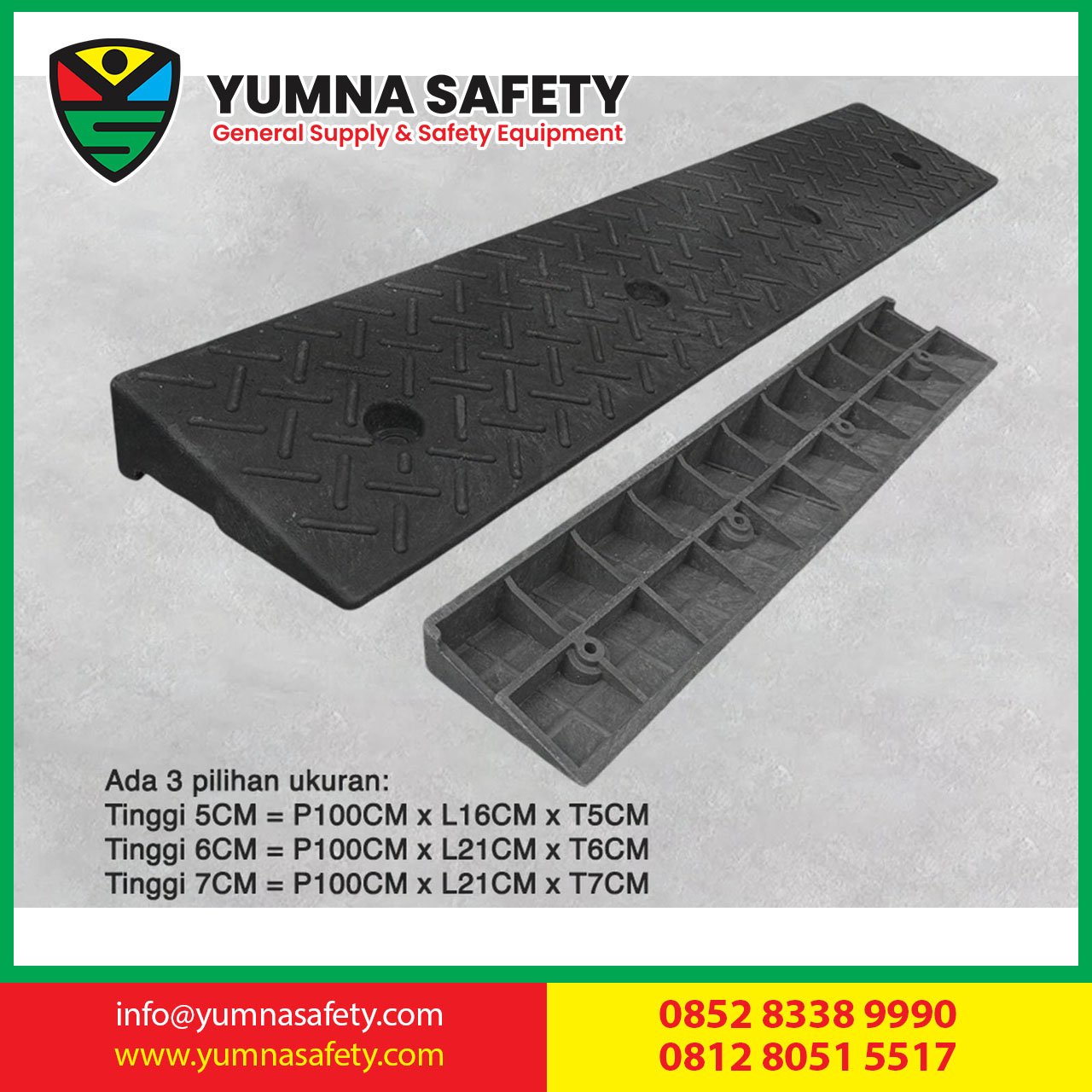 Rubber Ramp Driveway Ramp / Tanjakan Mobil Karet Rubber Alas Pijakan Miring