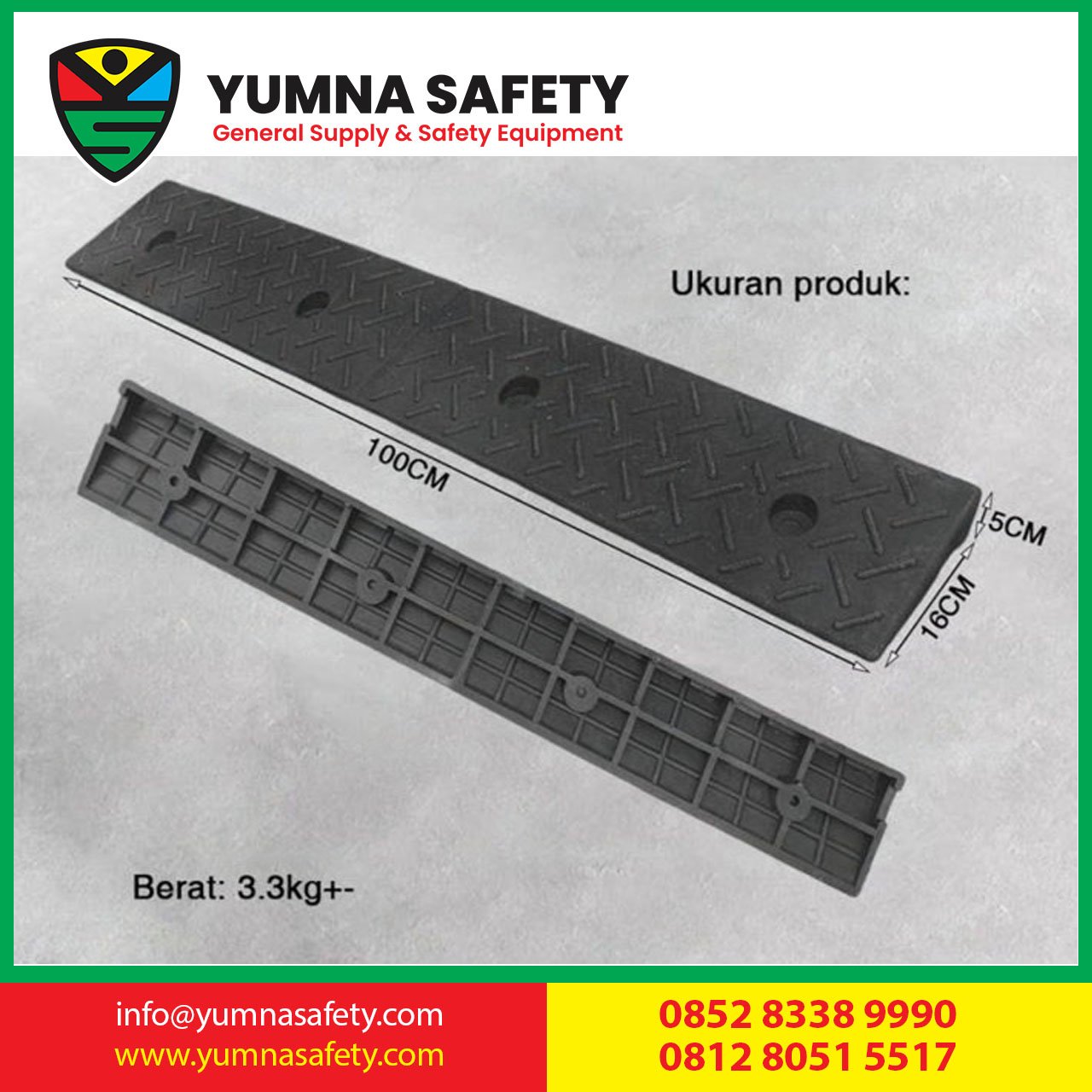 Rubber Ramp Driveway Ramp / Tanjakan Mobil Karet Rubber Alas Pijakan Miring