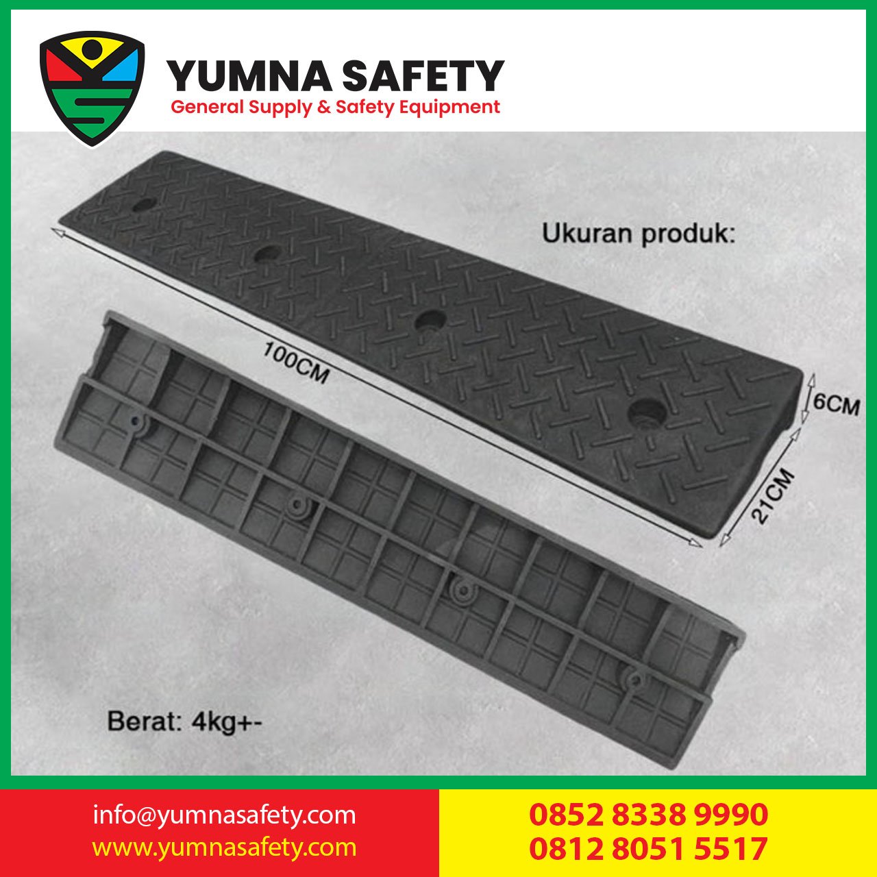 Rubber Ramp Driveway Ramp / Tanjakan Mobil Karet Rubber Alas Pijakan Miring