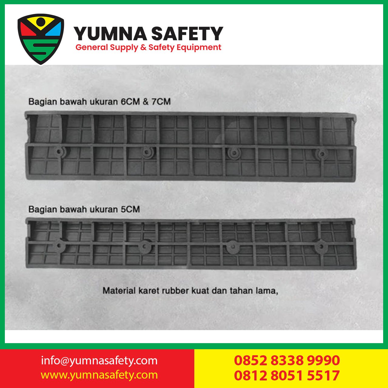 Rubber Ramp Driveway Ramp / Tanjakan Mobil Karet Rubber Alas Pijakan Miring