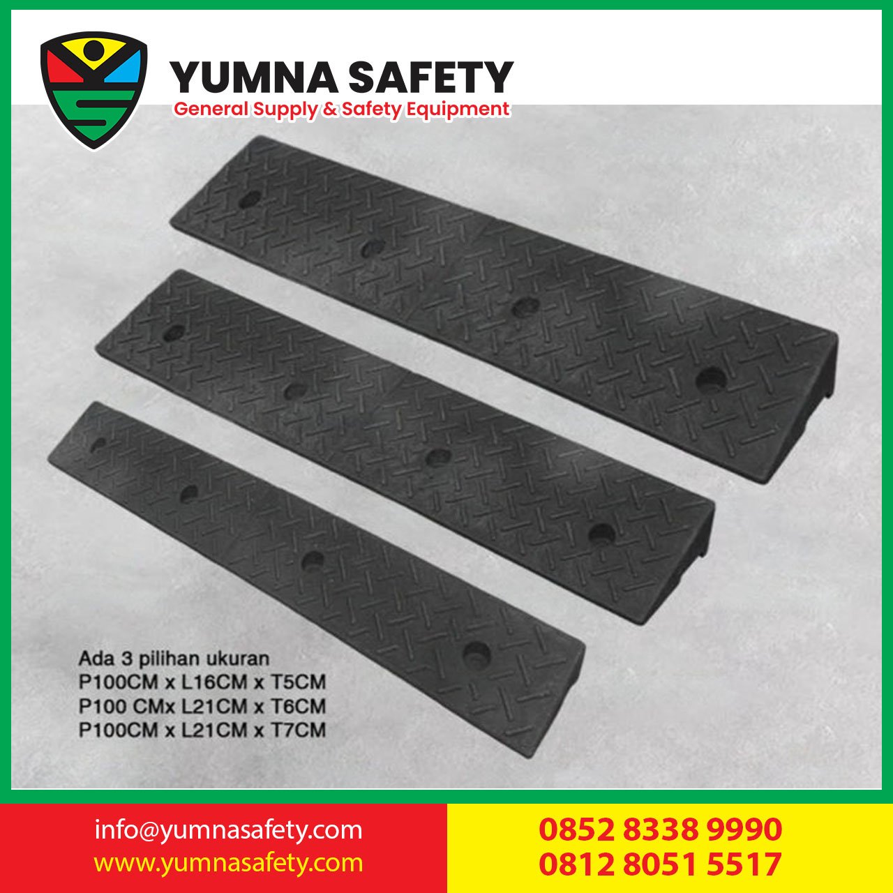 Rubber Ramp Driveway Ramp / Tanjakan Mobil Karet Rubber Alas Pijakan Miring