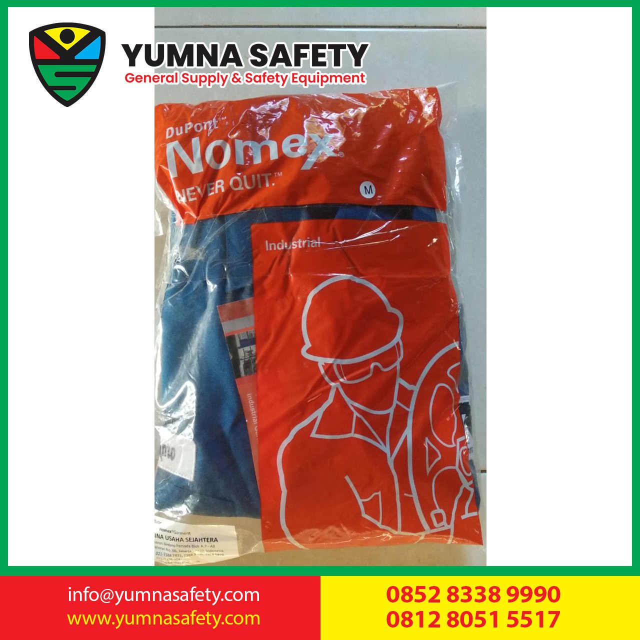 WEARPACK COVERALL ANTI API NOMEX DUPONT 4.5 Oz ORIGINAL (biru)