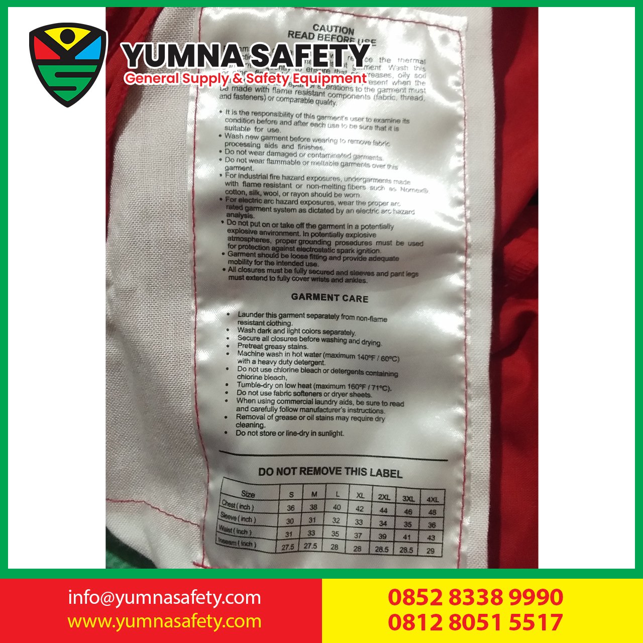 WEARPACK COVERALL ANTI API NOMEX DUPONT 4.5 Oz ORIGINAL (biru)