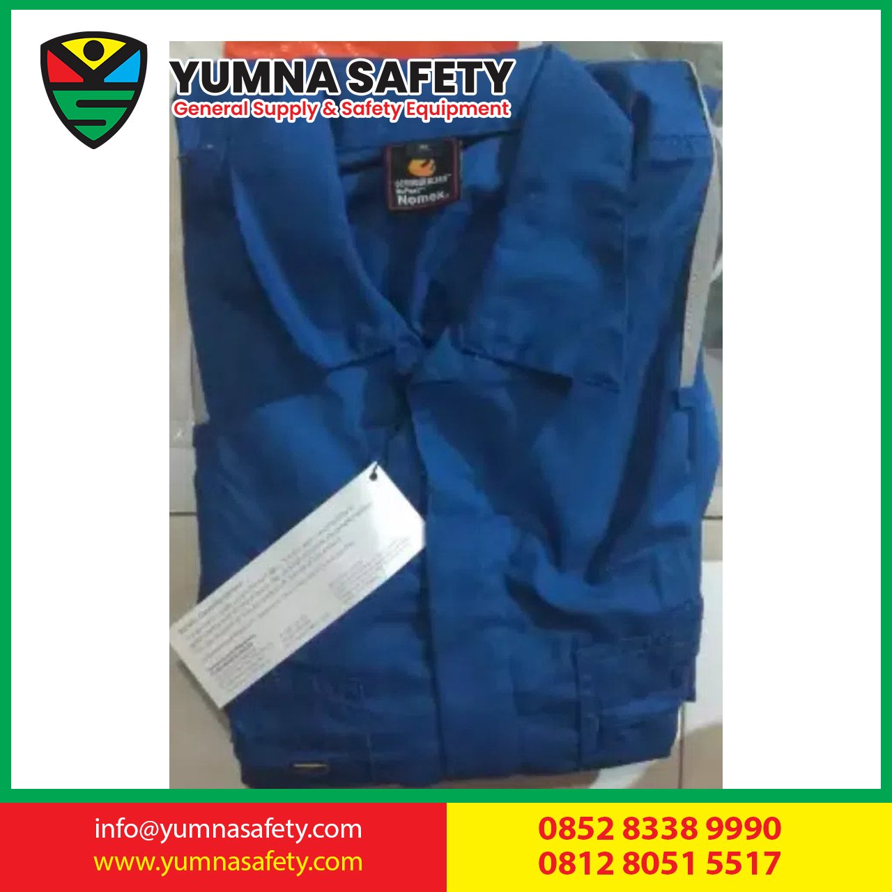 WEARPACK COVERALL ANTI API NOMEX DUPONT 4.5 Oz ORIGINAL (biru)