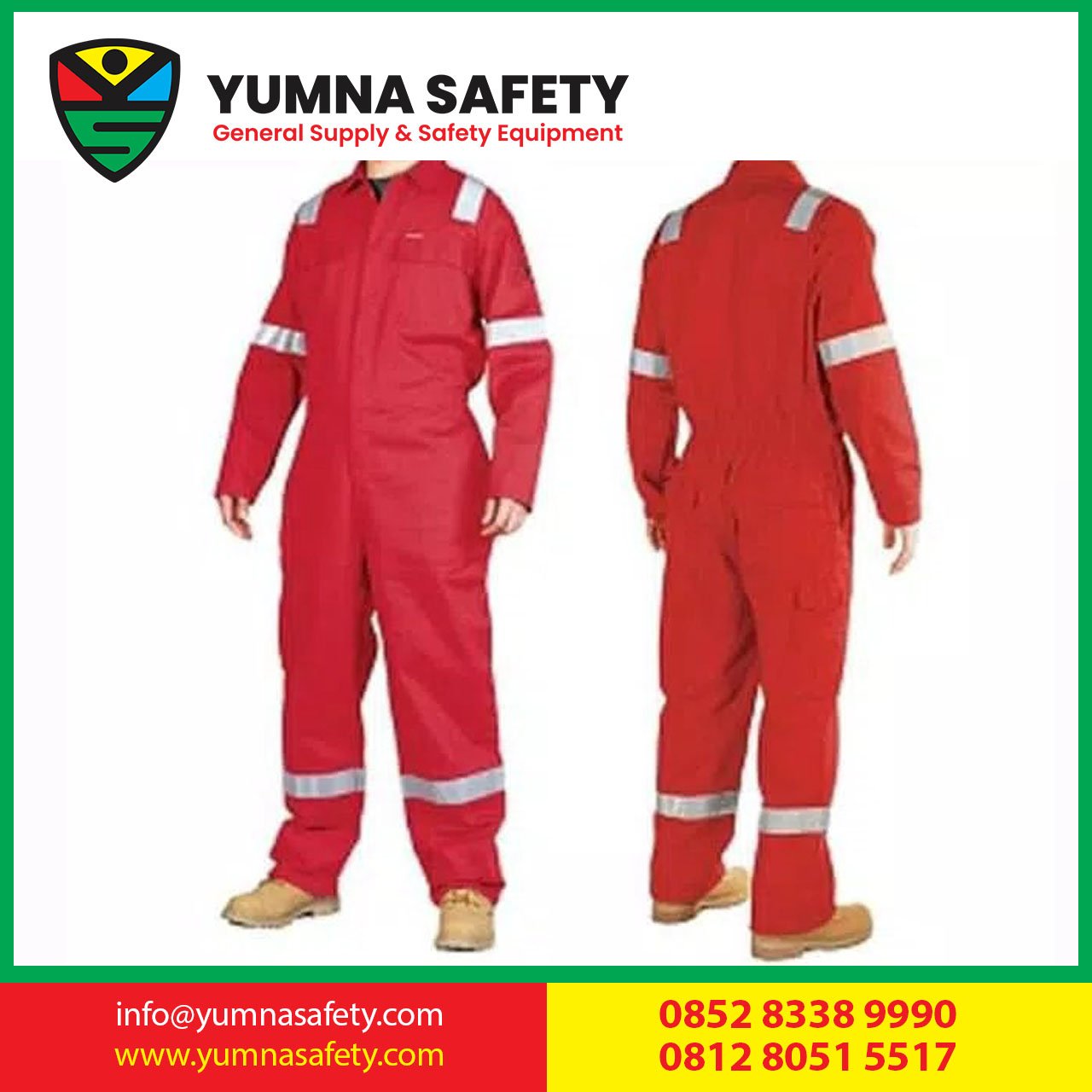 WEARPACK COVERALL ANTI API NOMEX DUPONT 4.5 Oz ORIGINAL (merah)