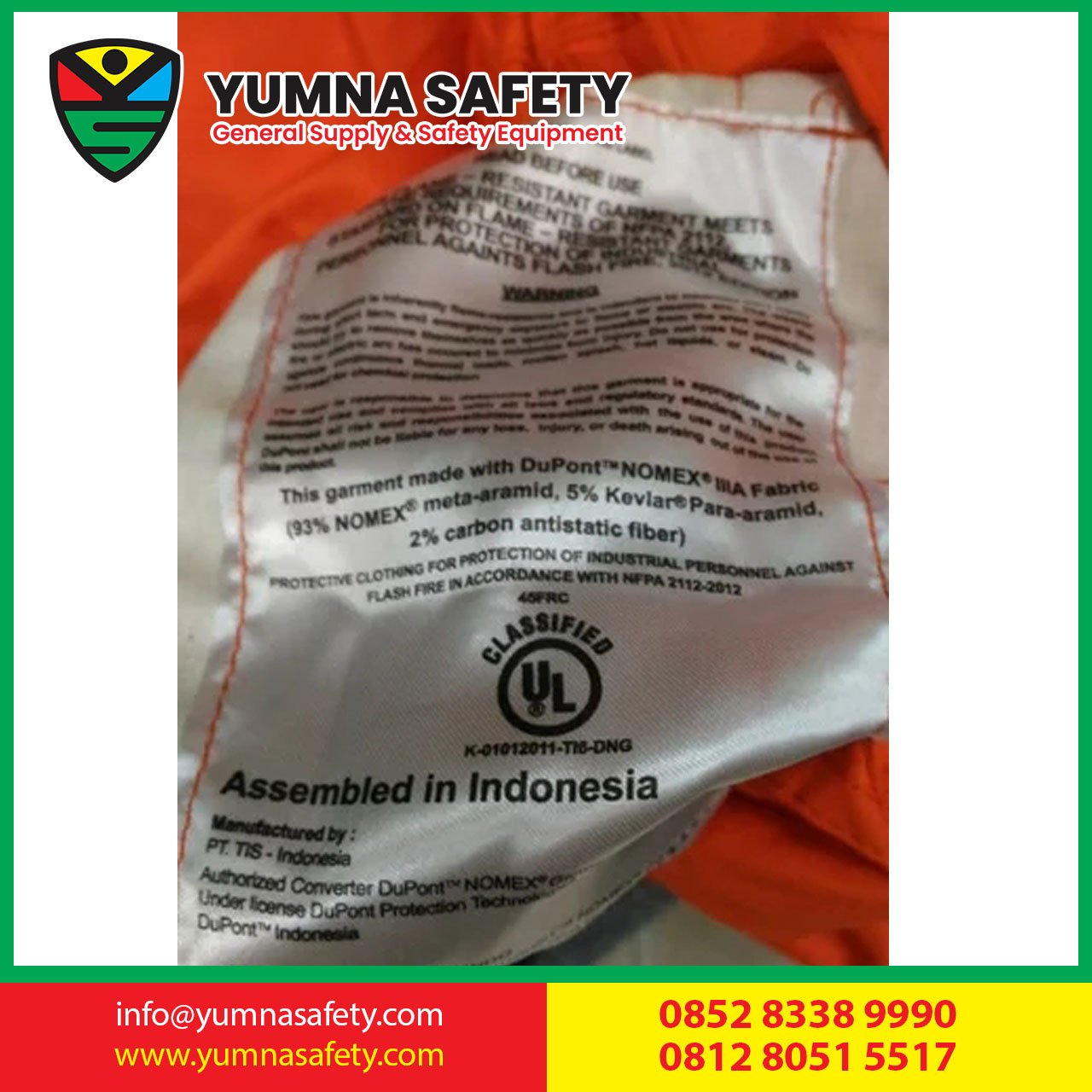 WEARPACK COVERALL ANTI API NOMEX DUPONT 4.5 Oz ORIGINAL