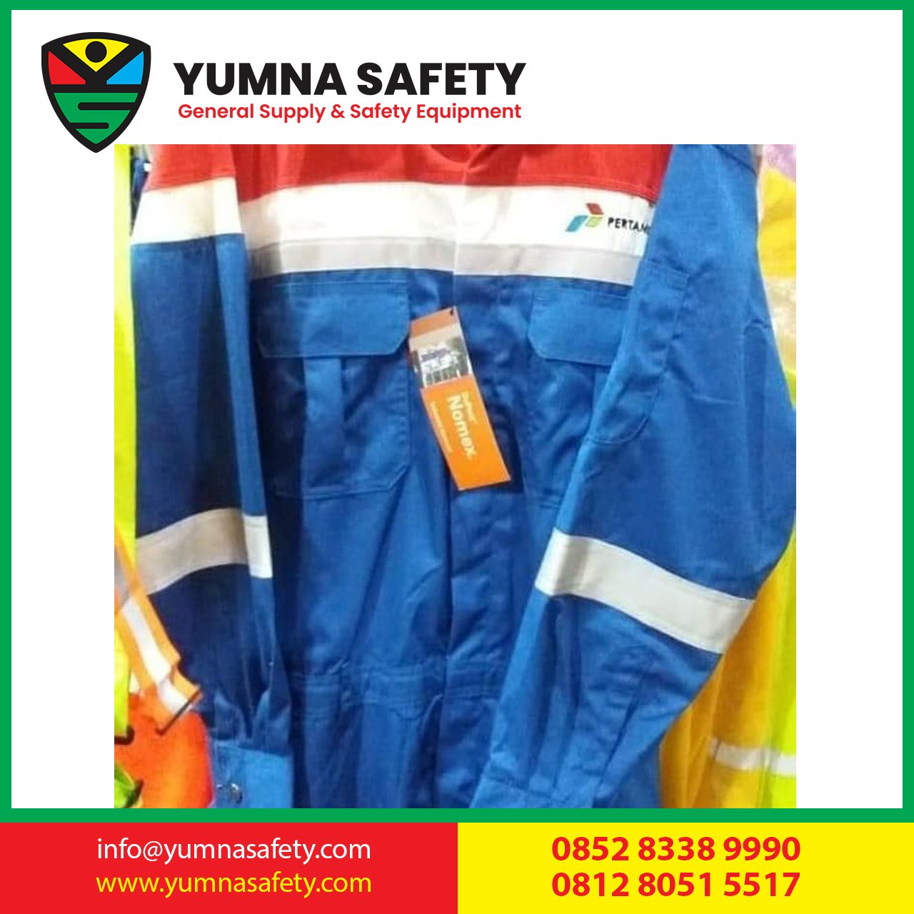 paket murah wearpack Pertamina dan helm fastrack MSA original