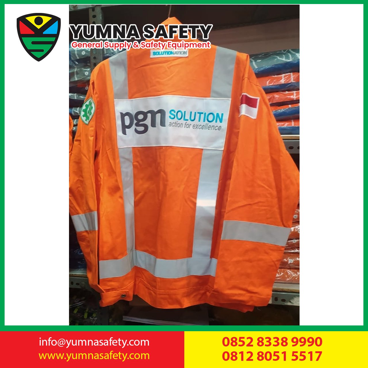 Seragam atau baju kerja Perusahaan Gas Negara (PGN) Nomex 3a local