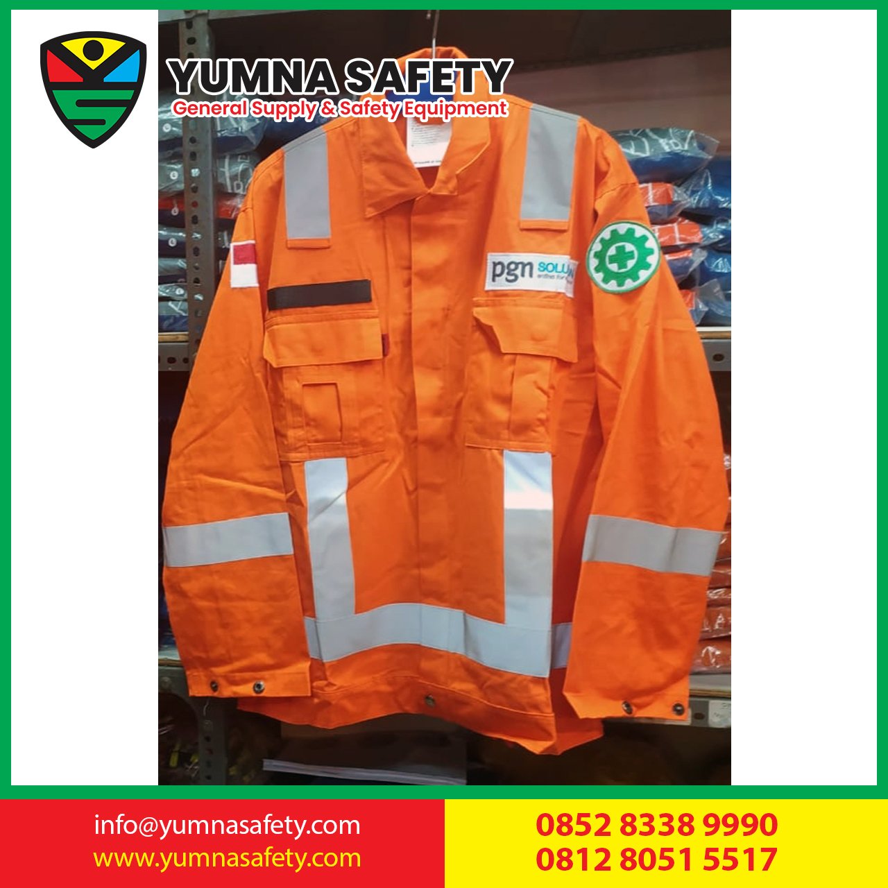 Seragam atau baju kerja Perusahaan Gas Negara (PGN) Nomex 3a local