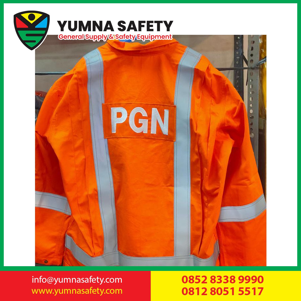 Seragam atau baju kerja Perusahaan Gas Negara (PGN) Nomex 3a local