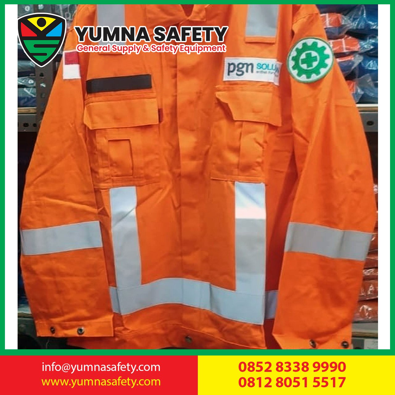 Seragam atau baju kerja Perusahaan Gas Negara (PGN) Nomex 3a local