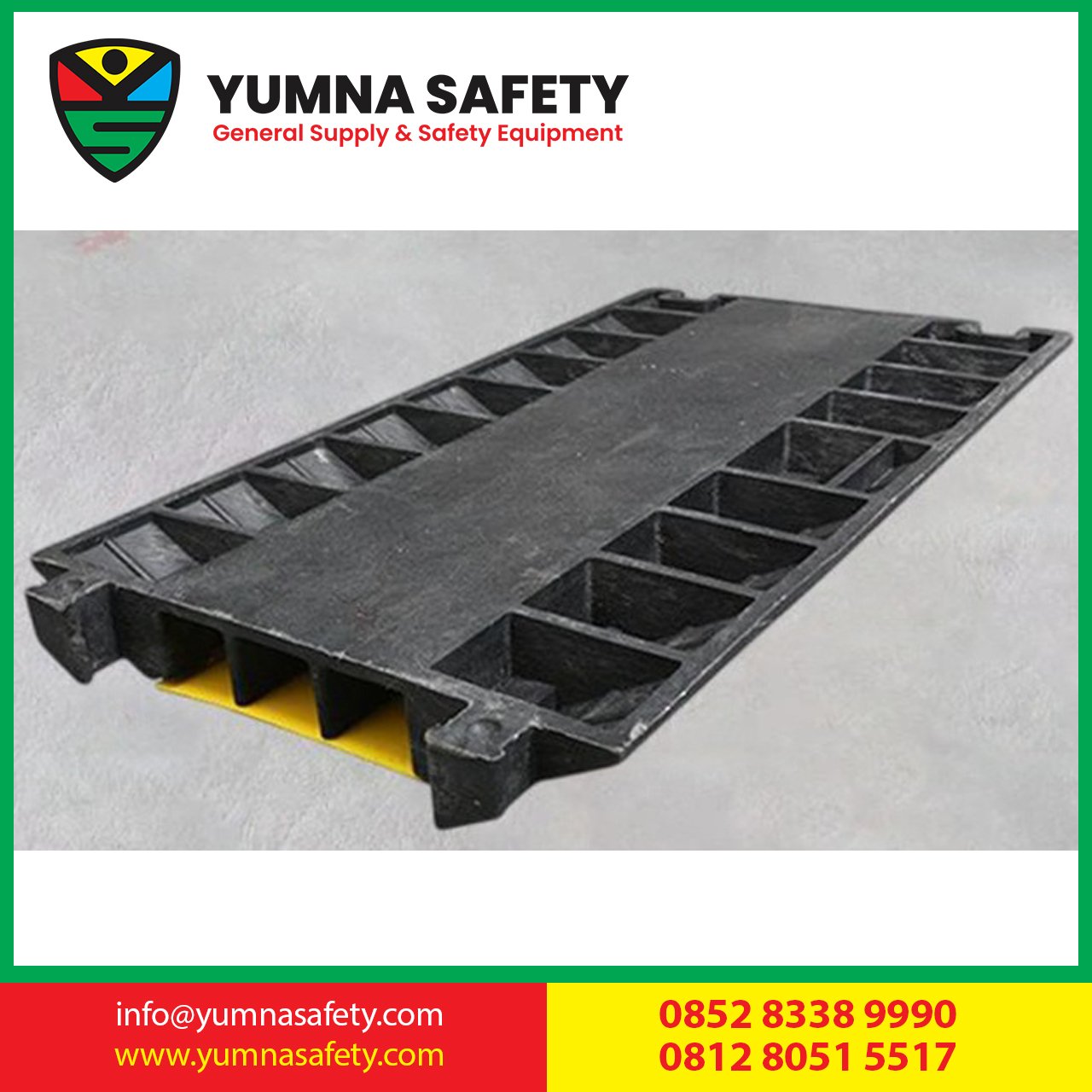 Rubber Cable Protector 3 Line Super Cable Ramp / Karet Polisi Tidur Pelindung Kabel 3 Jalur Besar
