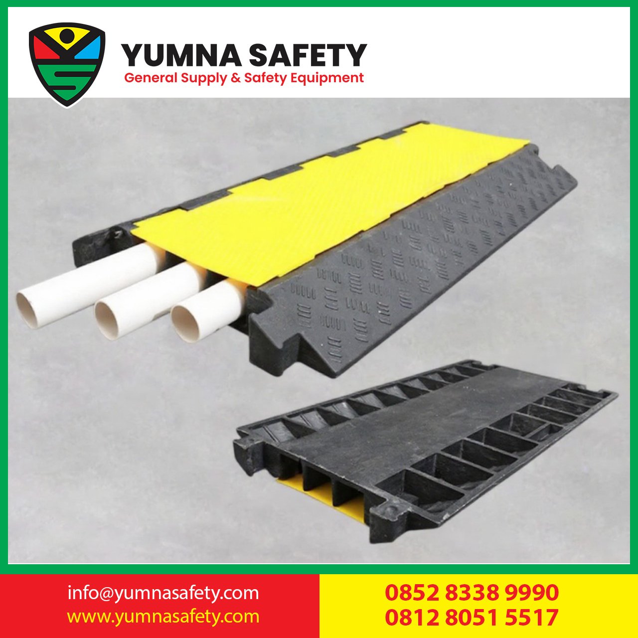 Rubber Cable Protector 3 Line Super Cable Ramp / Karet Polisi Tidur Pelindung Kabel 3 Jalur Besar