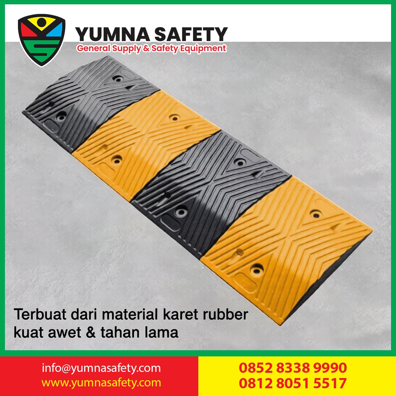 RUBBER SPEEDBUMP 1M, 35 CM, T 5 CM