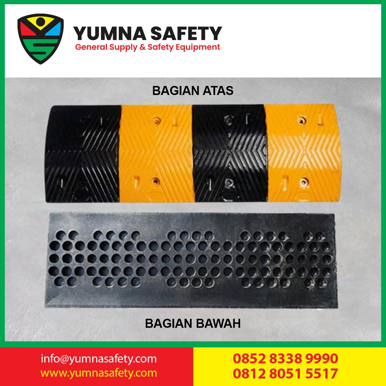 RUBBER SPEEDBUMP 1M, 35 CM, T 5 CM