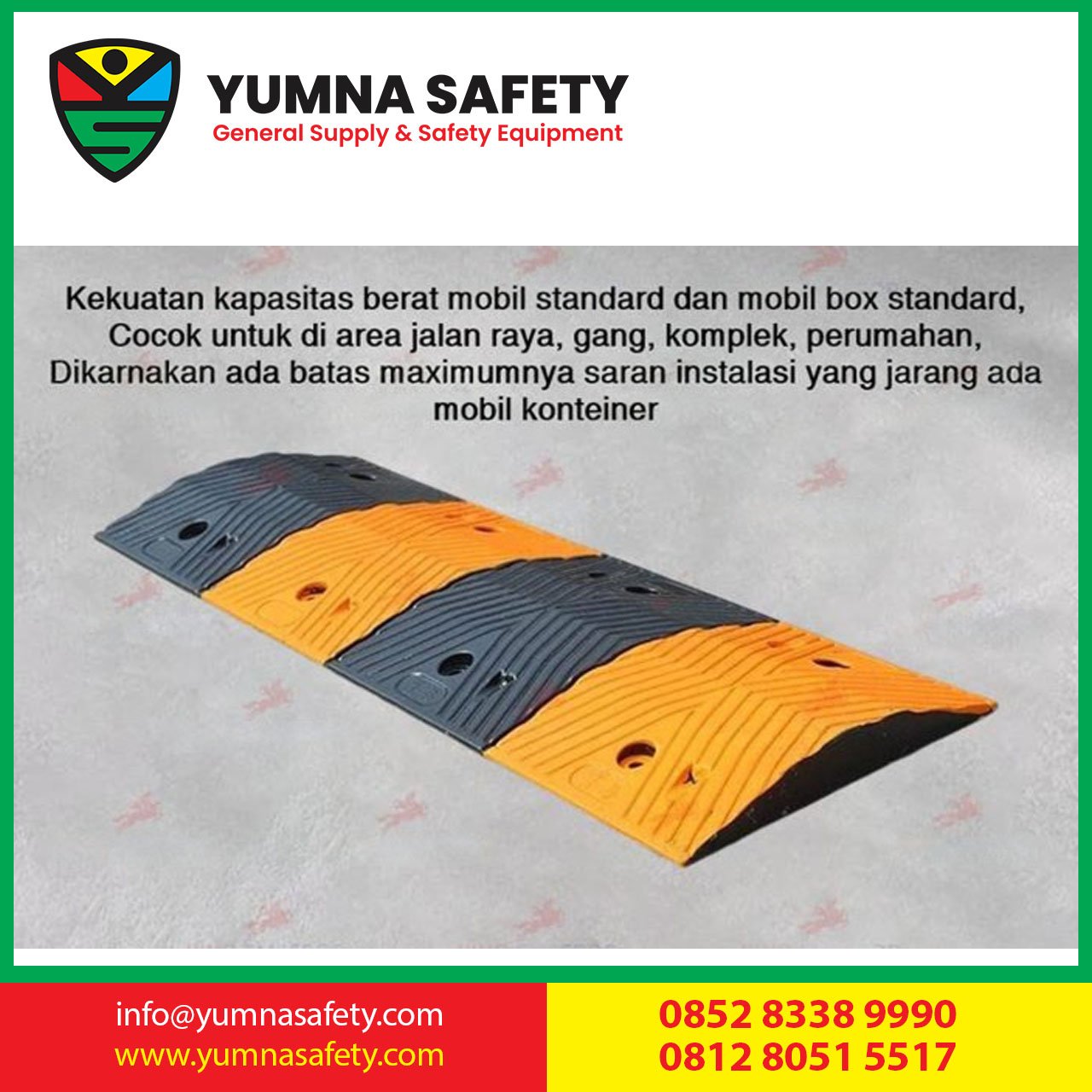 RUBBER SPEEDBUMP 1M, 35 CM, T 5 CM