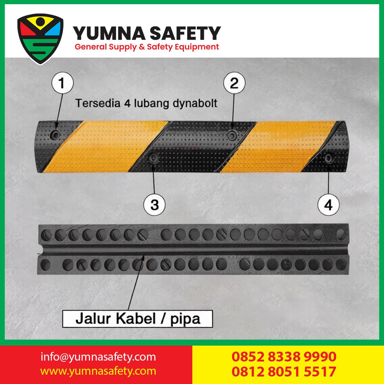 RUBBER SPEEDBUMP CABLE PROTECTOR 1 LINE