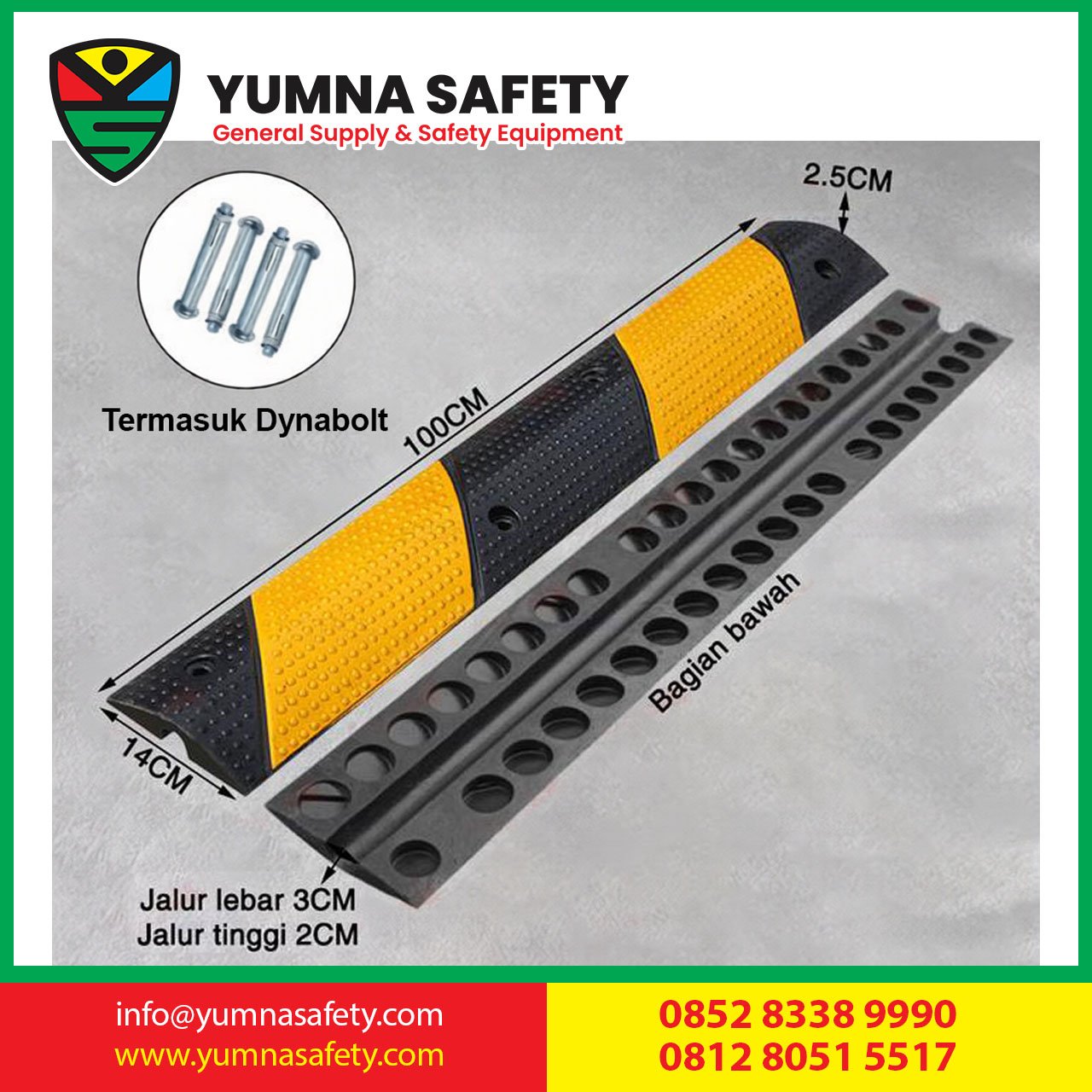 RUBBER SPEEDBUMP CABLE PROTECTOR 1 LINE