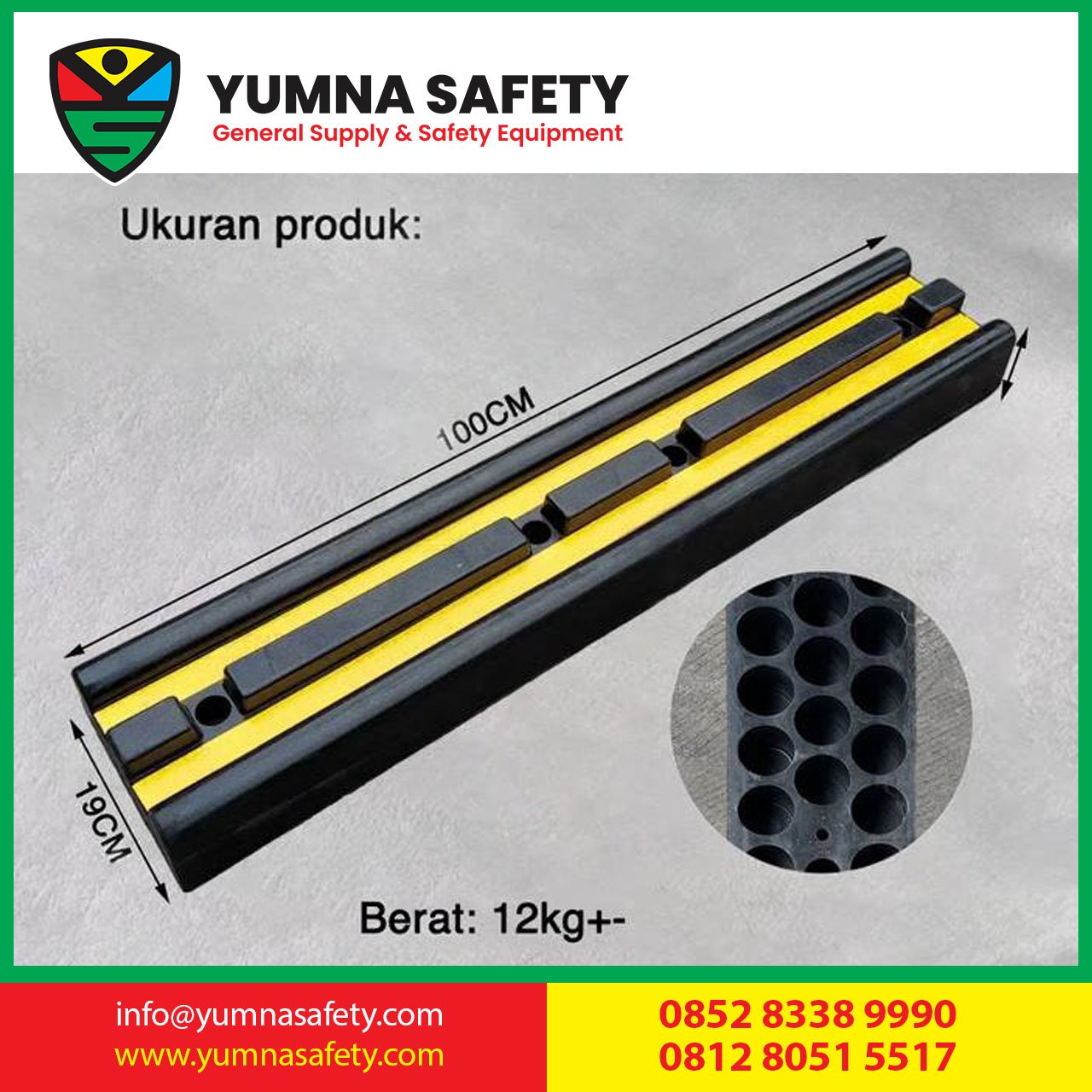 Rubber Wall Guard 12KG Bumper Protector Car Parking Safety / Karet Pelindung Dinding