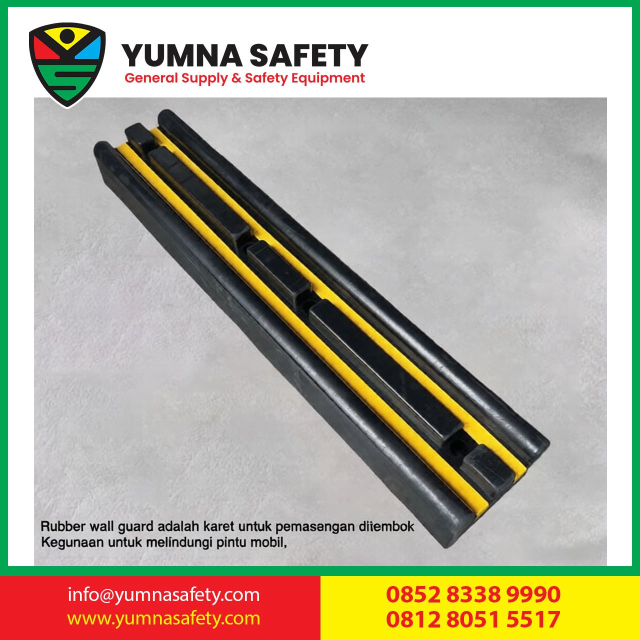 Rubber Wall Guard 12KG Bumper Protector Car Parking Safety / Karet Pelindung Dinding