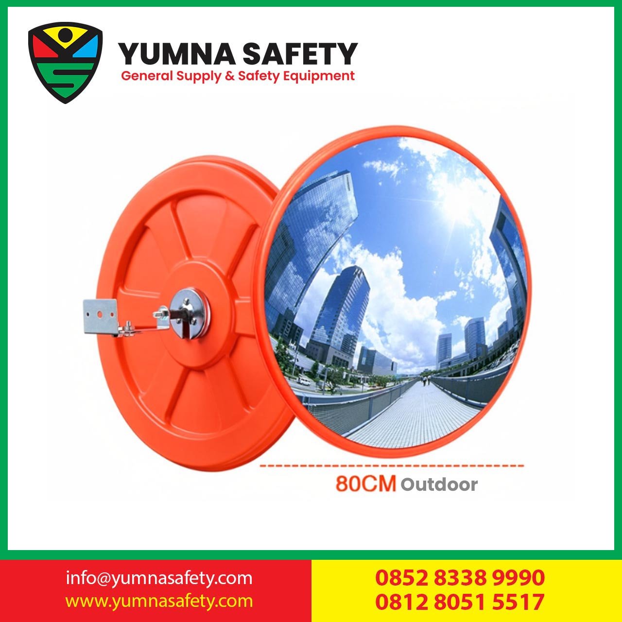 Convex Mirror 80CM Outdoor Traffic Safety Mirror / Kaca Cembung Cermin Tikungan