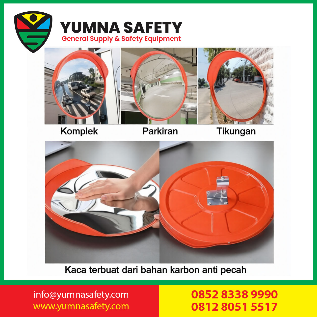 Convex Mirror 60CM Outdoor Traffic Safety Mirror / Kaca Cembung Cermin Tikungan