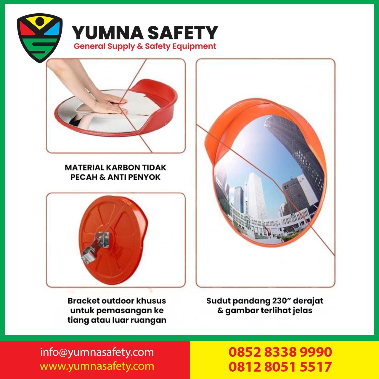 Convex Mirror 60CM Outdoor Traffic Safety Mirror / Kaca Cembung Cermin Tikungan