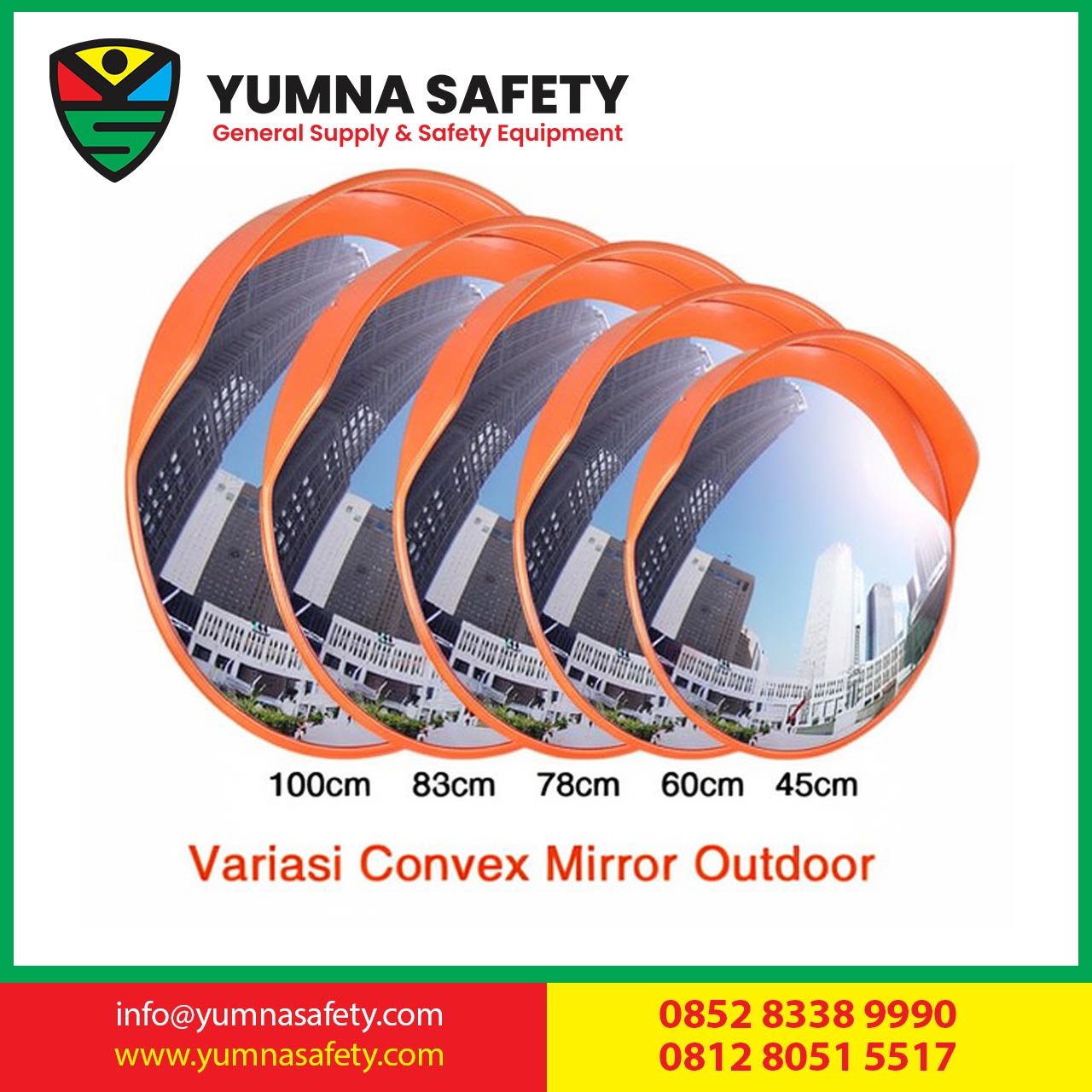 Convex Mirror 100CM Outdoor Traffic Safety Mirror / Kaca Cembung Cermin Tikungan
